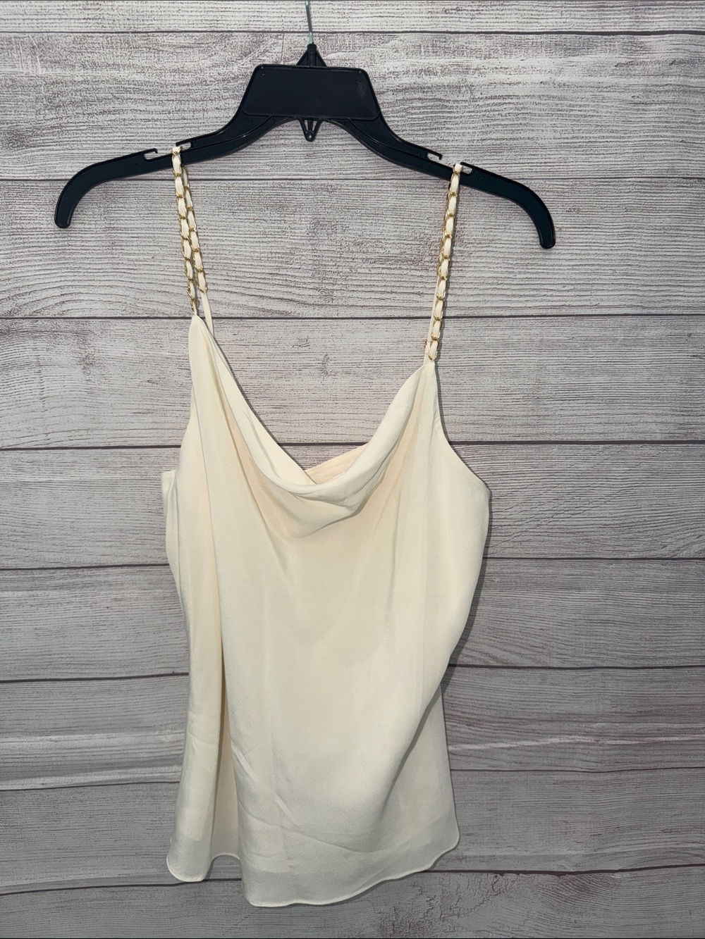 Lilly Pulitzer Cream Strapless Cowl Slip Dress with Chain Straps